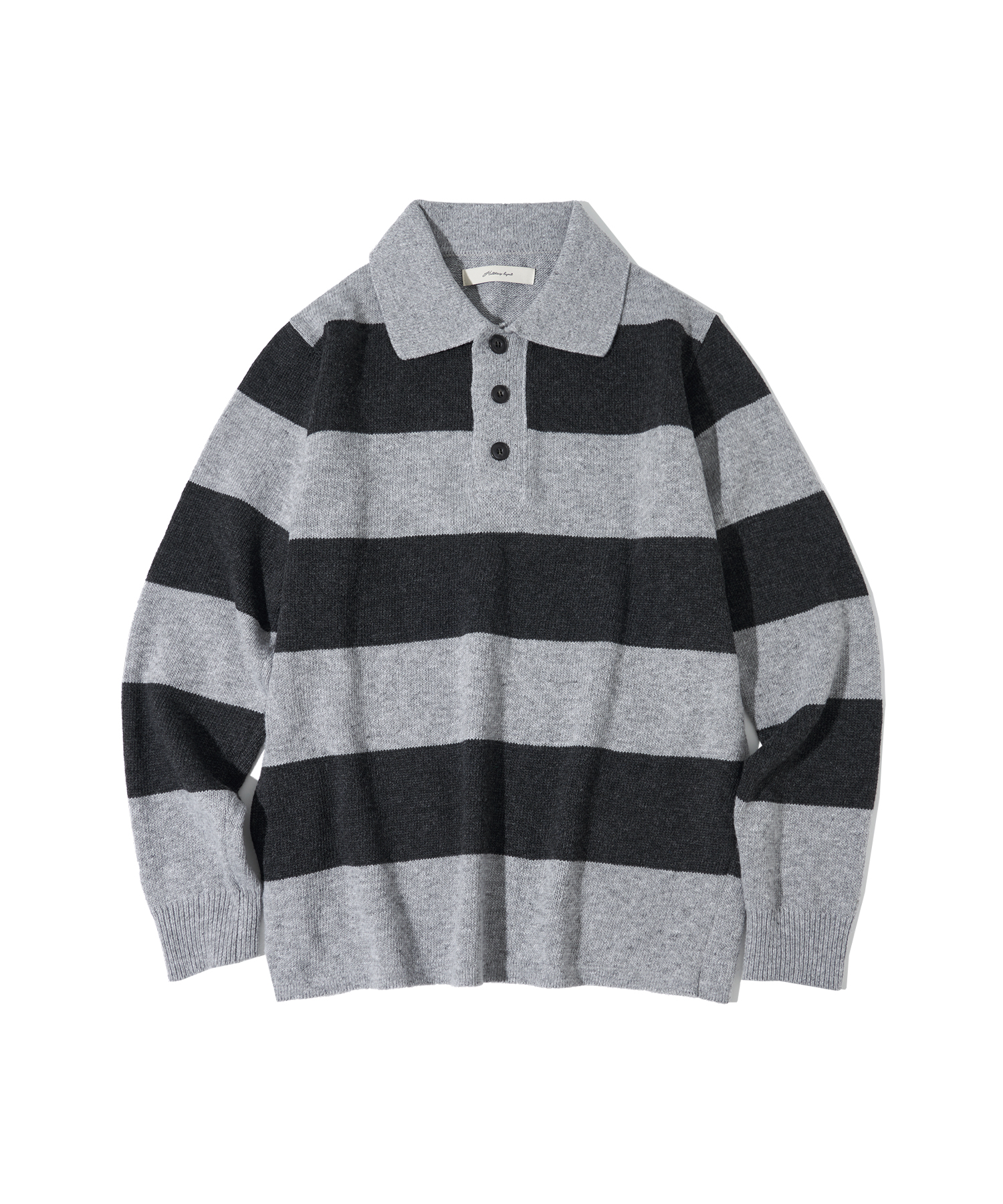 T20009 Holiday collar knit_Gray