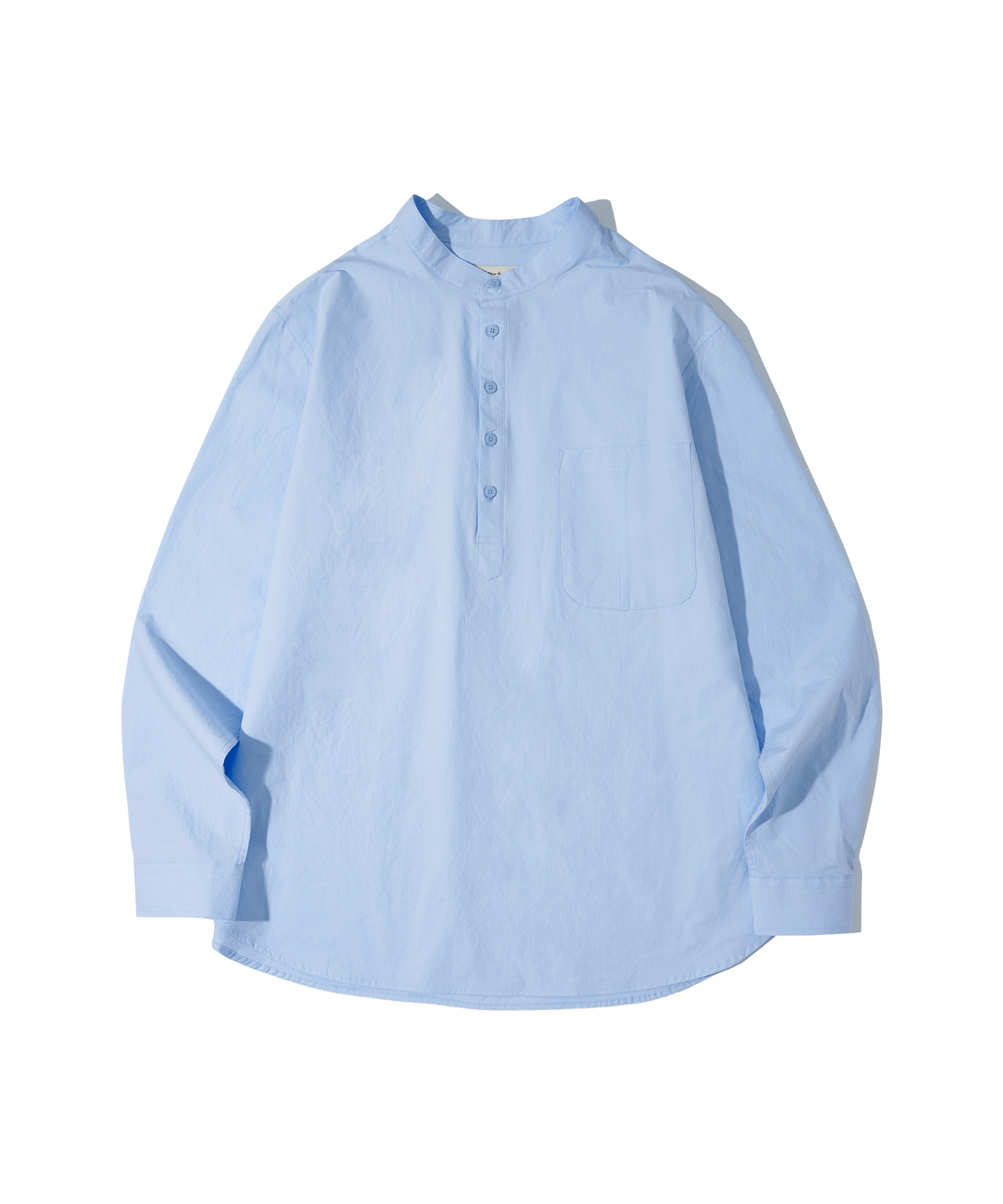 T20003 Henry neck shirt_Sky blue