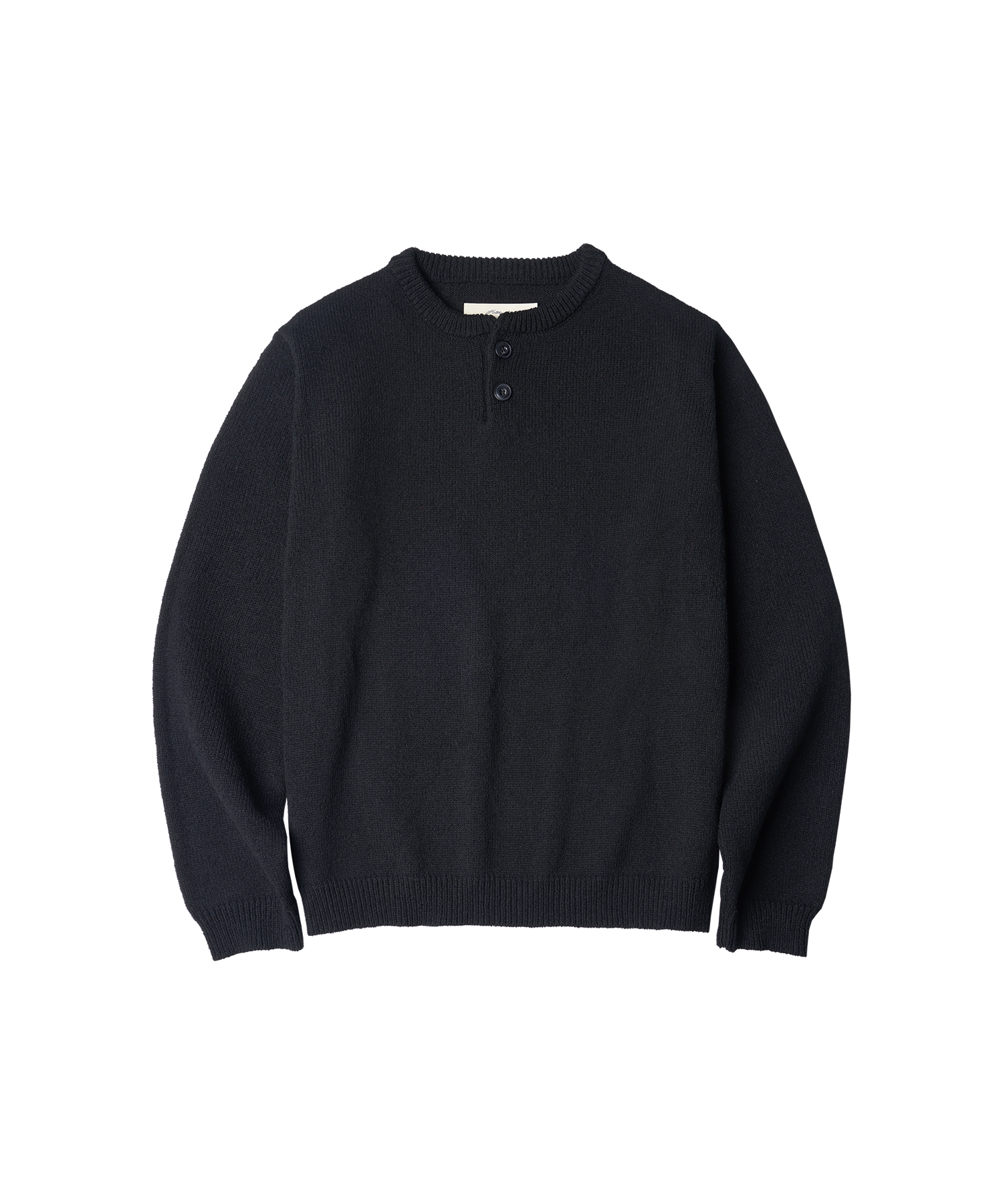 [10/5 예약발송]T20025 Henly-neck knit_Black