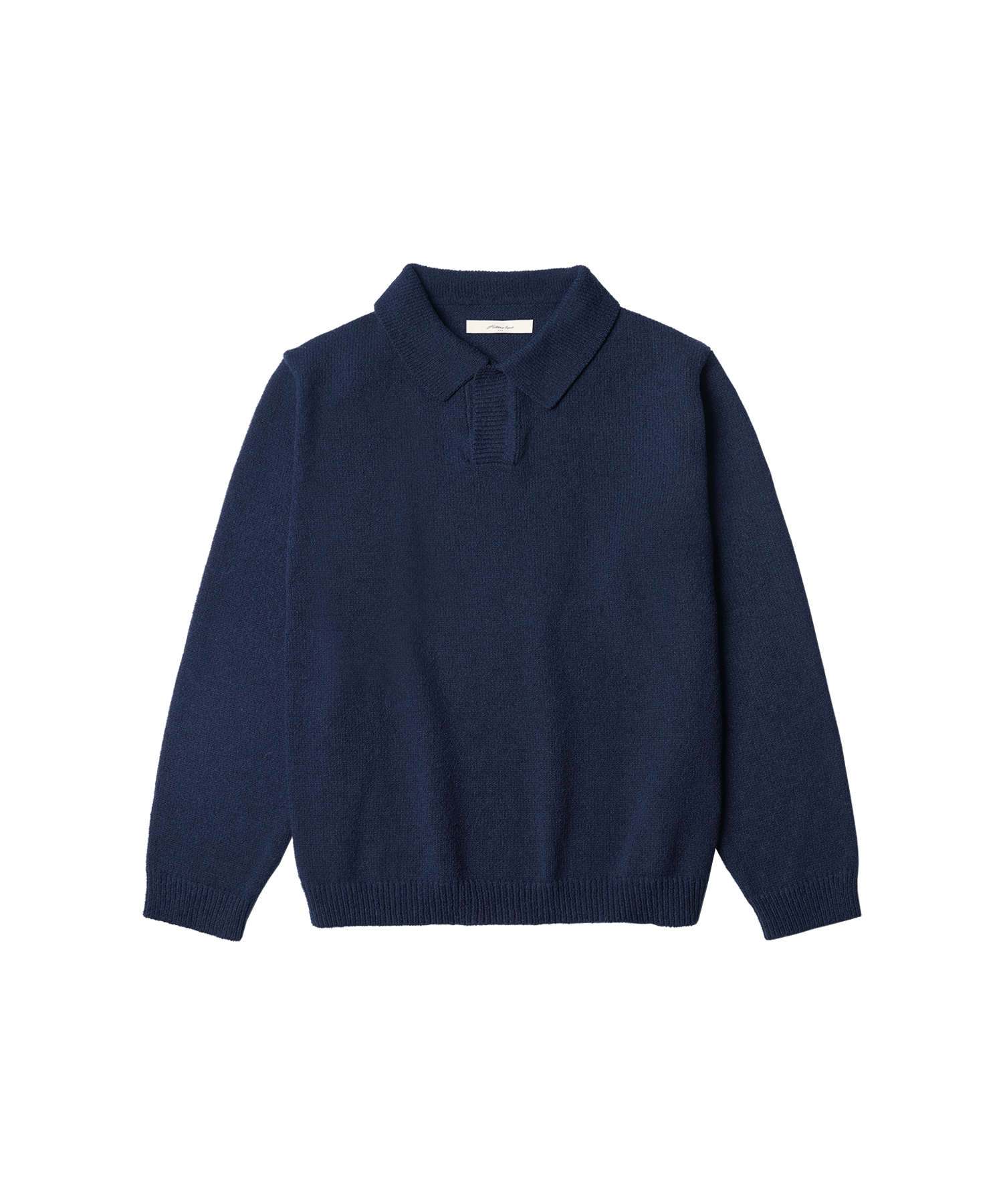 T20026 Boucle collar knit_Navy