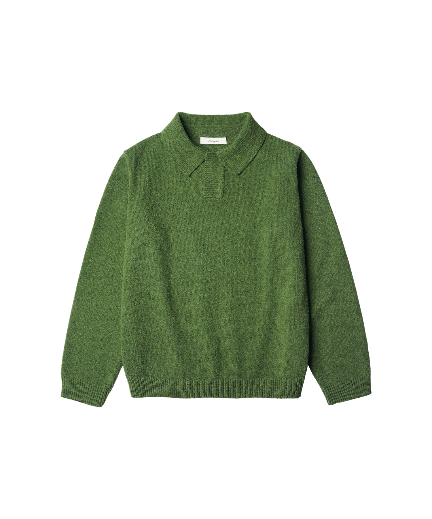 T20026 Boucle collar knit_Green